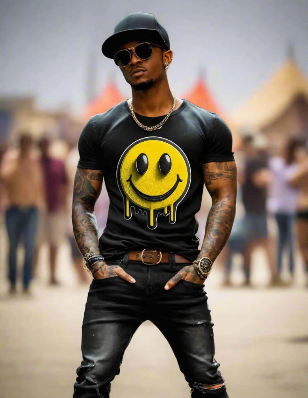 Smile Melted Art Exclusive T-Shirts | Grooveman Music