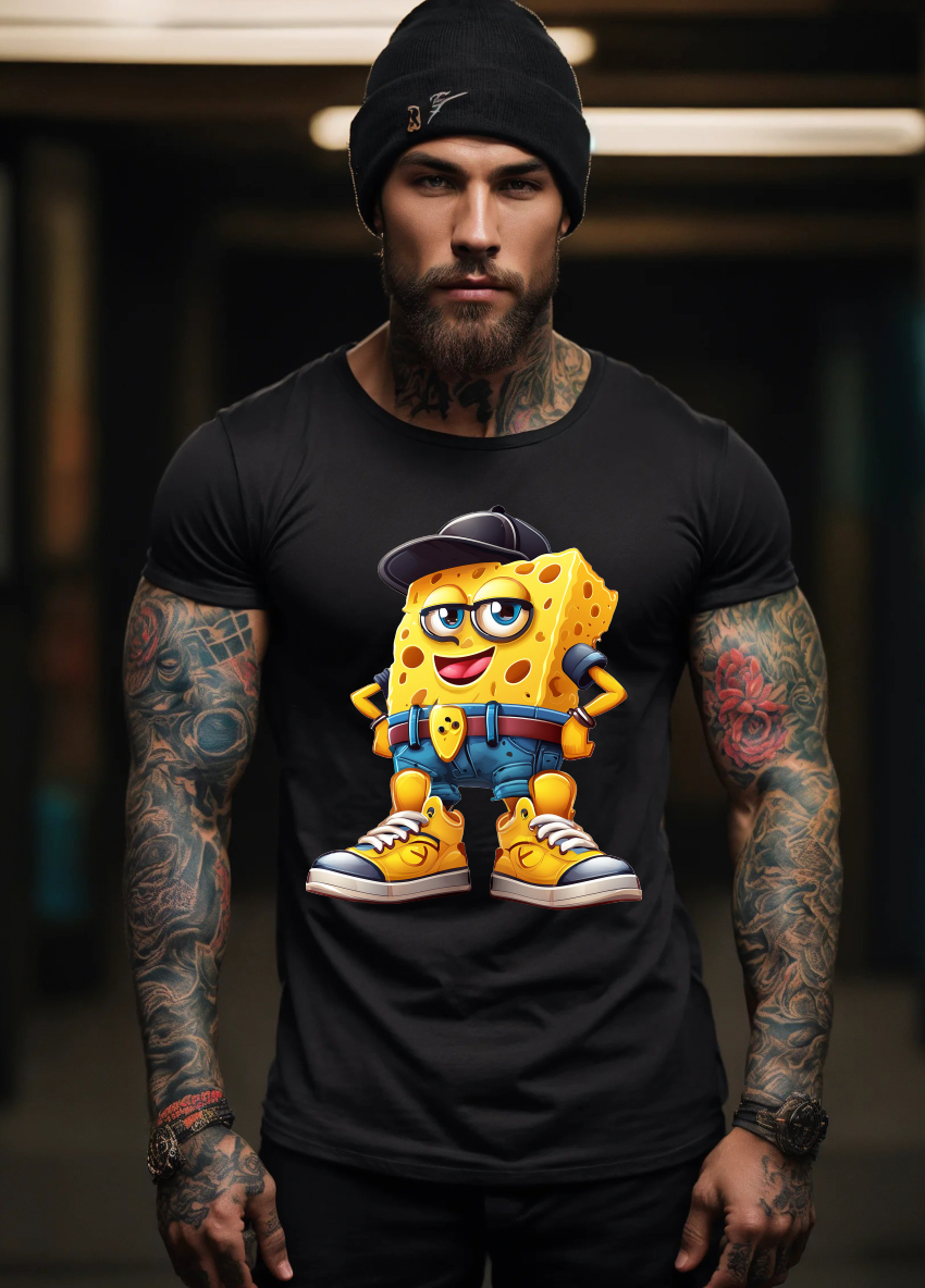 Gangster Cartoon Sponge Art Exclusive T-Shirts | Grooveman Music