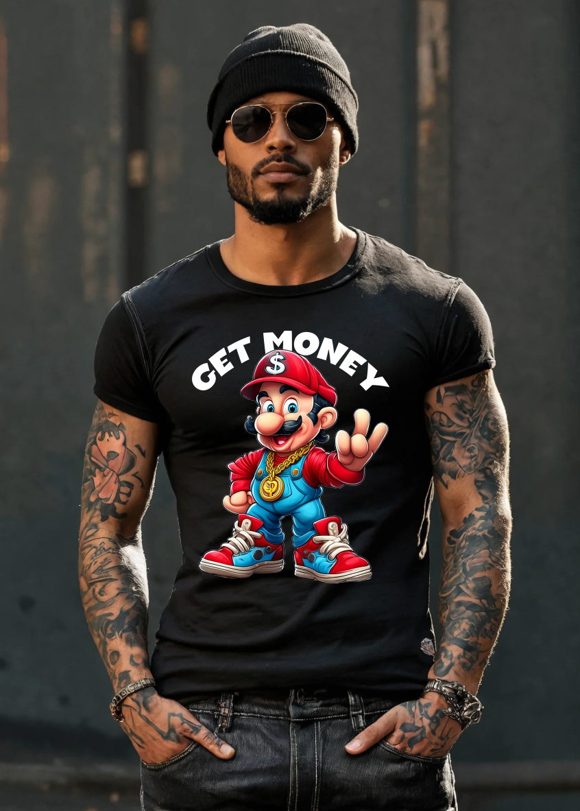 Cartoon Urban Get Money Art Exclusive T-Shirts | Grooveman Music