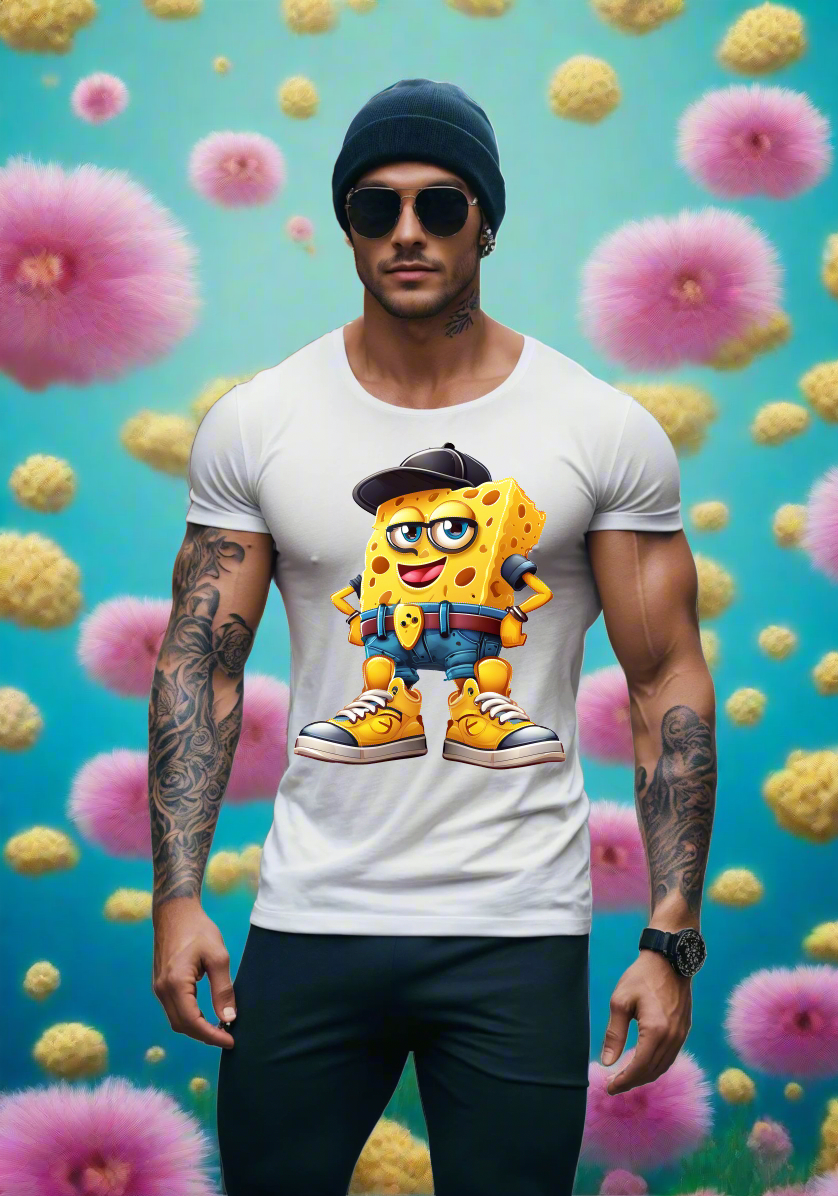 Gangster Cartoon Sponge Art Exclusive T-Shirts | Grooveman Music