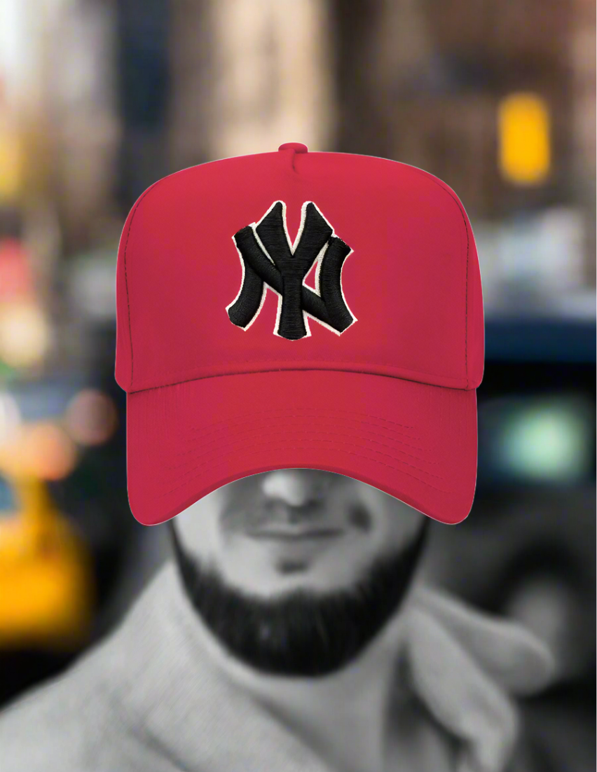 5 Panel Mid Profile Baseball Cap NY 3D