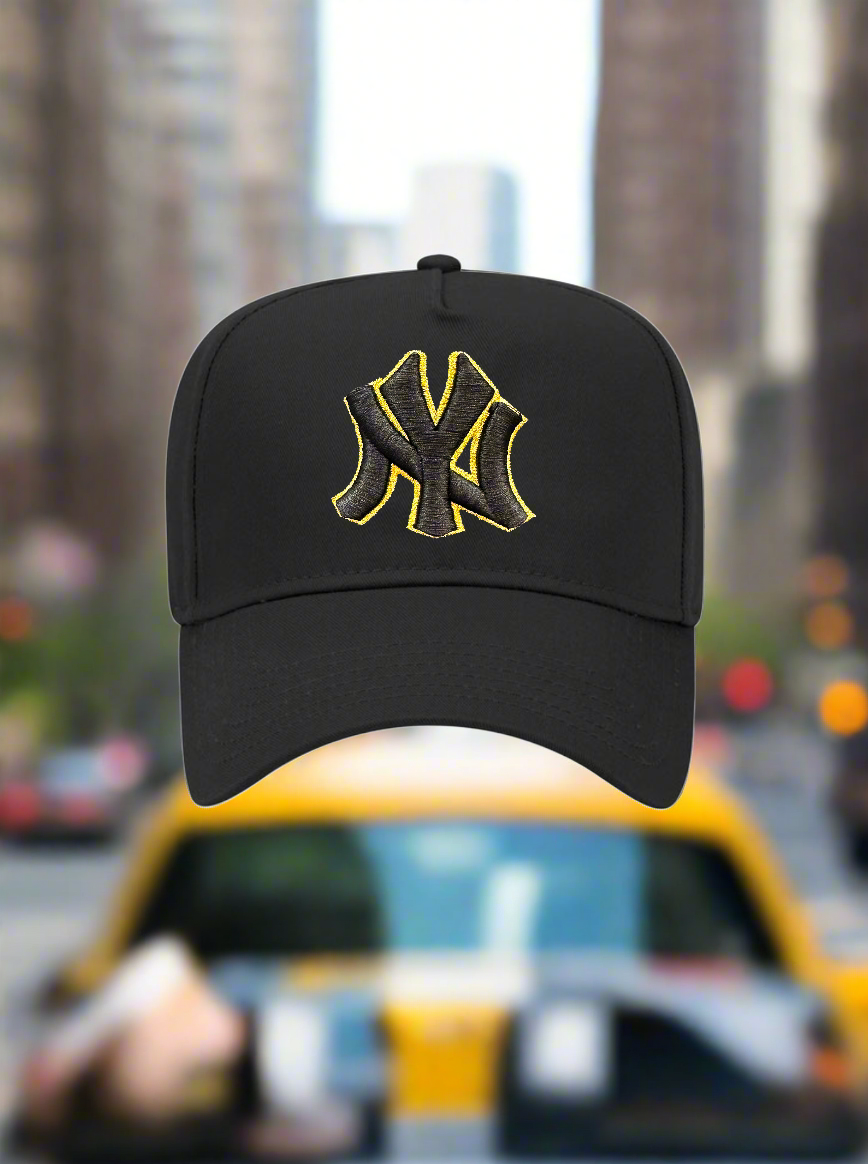 5 Panel Mid Profile Baseball Cap NY 3D