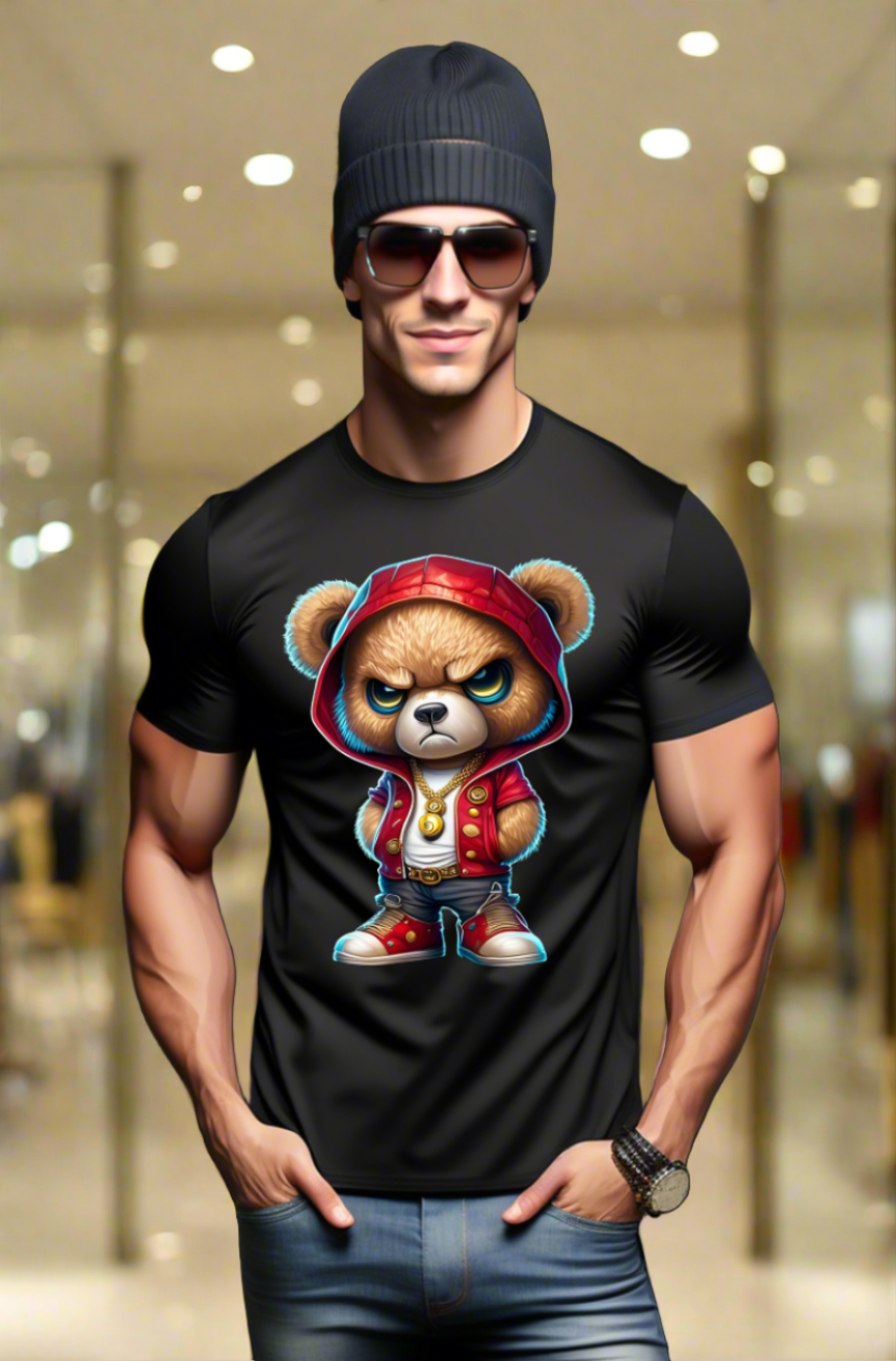 Teddy Angry Red Art Exclusive T-Shirts | Grooveman Music