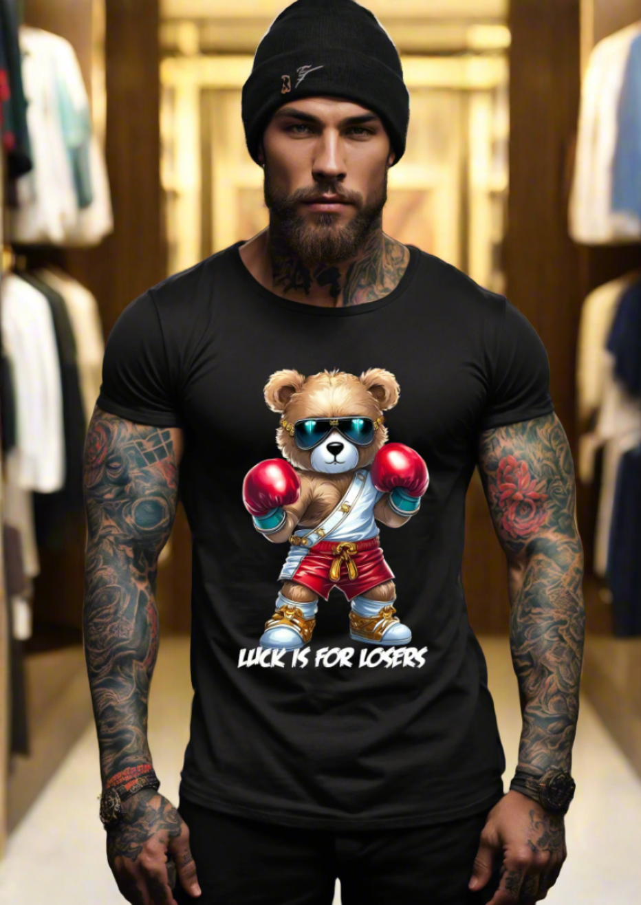 Teddy Luck is for Losers Art Exclusive T-Shirts | Grooveman Music