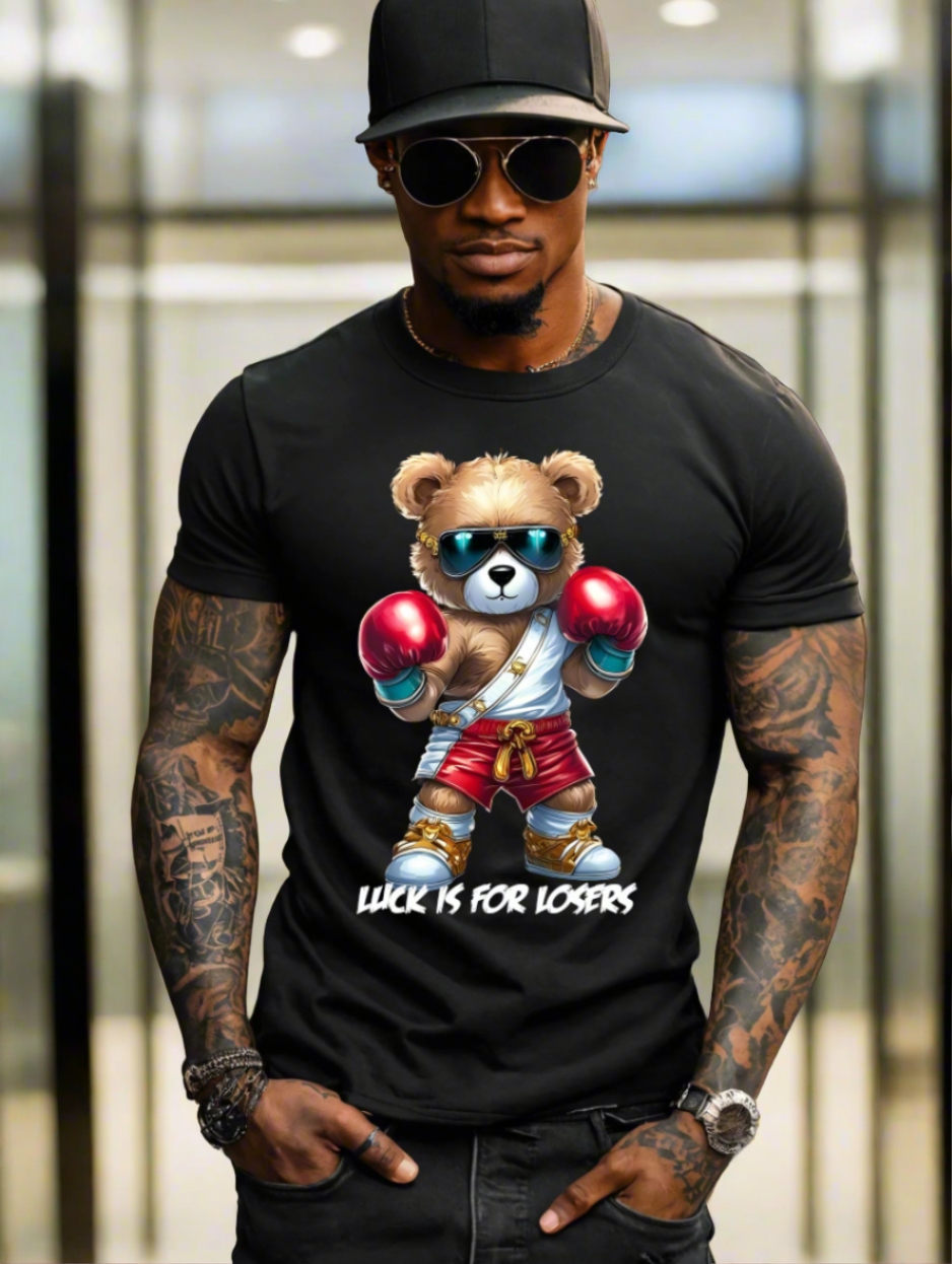 Teddy Luck is for Losers Art Exclusive T-Shirts | Grooveman Music