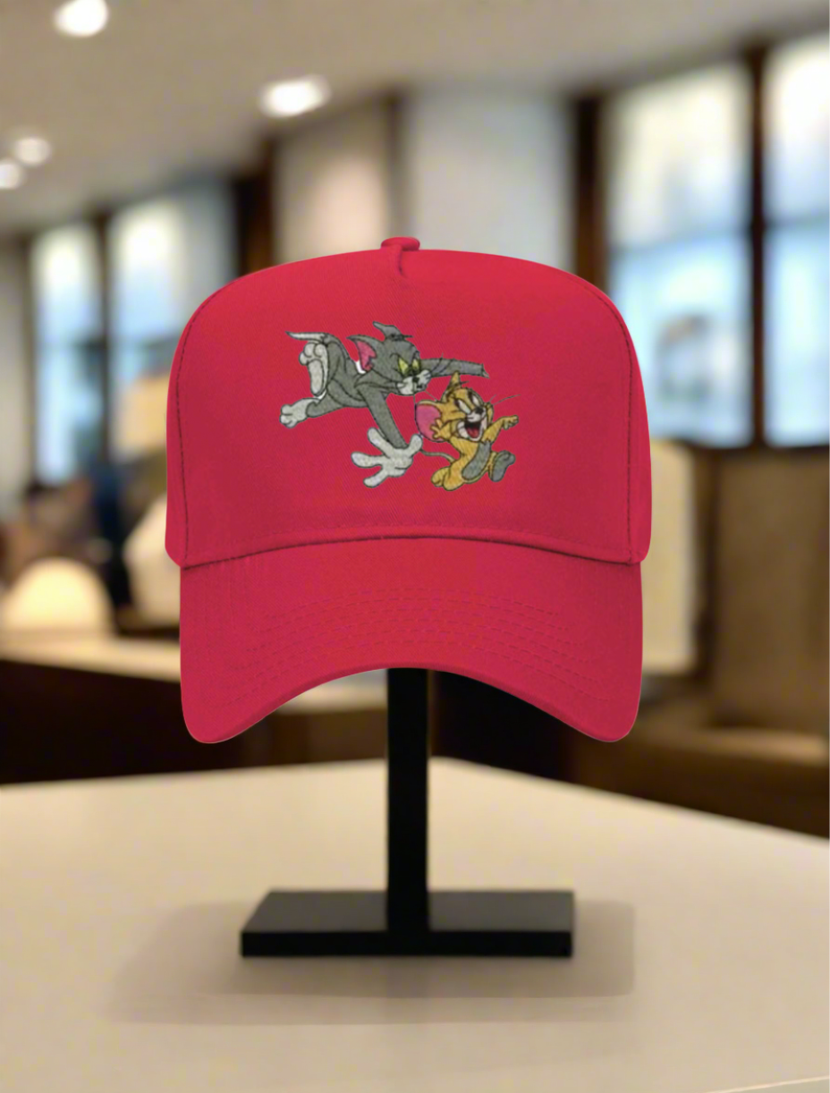 5 Panel Mid Profile Baseball Cap Tom and Jerry Unofficial.