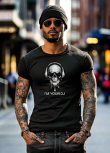 Skull I'm Your DJ Black Collection Art Exclusive T-Shirts | Grooveman Music
