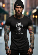 Skull I'm Your DJ Black Collection Art Exclusive T-Shirts | Grooveman Music