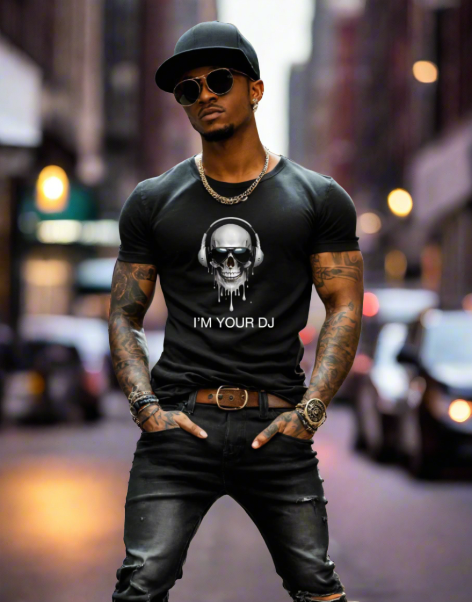 Skull I'm Your DJ Black Collection Art Exclusive T-Shirts | Grooveman Music