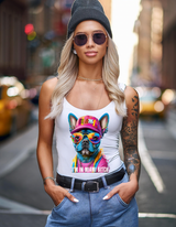 Frenchie Miami White Collection Art T-Shirt - Unisex Design | Grooveman Music TM" - Grooveman Music