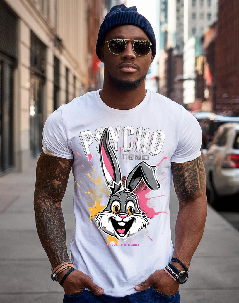 Bunny Psycho Art Exclusive T-Shirts | Grooveman Music TM - Grooveman Music