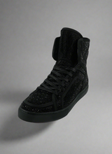 Black Rhinestones High Top Sneaker Encore by Fiesso - Grooveman Music