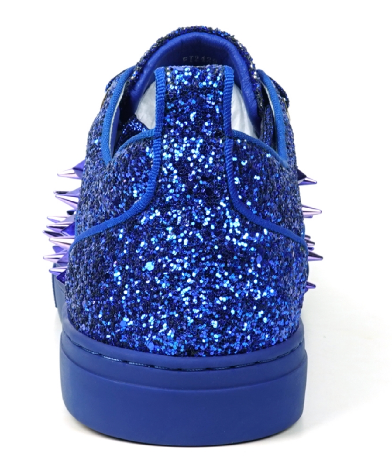 Navy Glitter Navy Spikes Low Cut Sneaker Encore by Fiesso - Grooveman Music