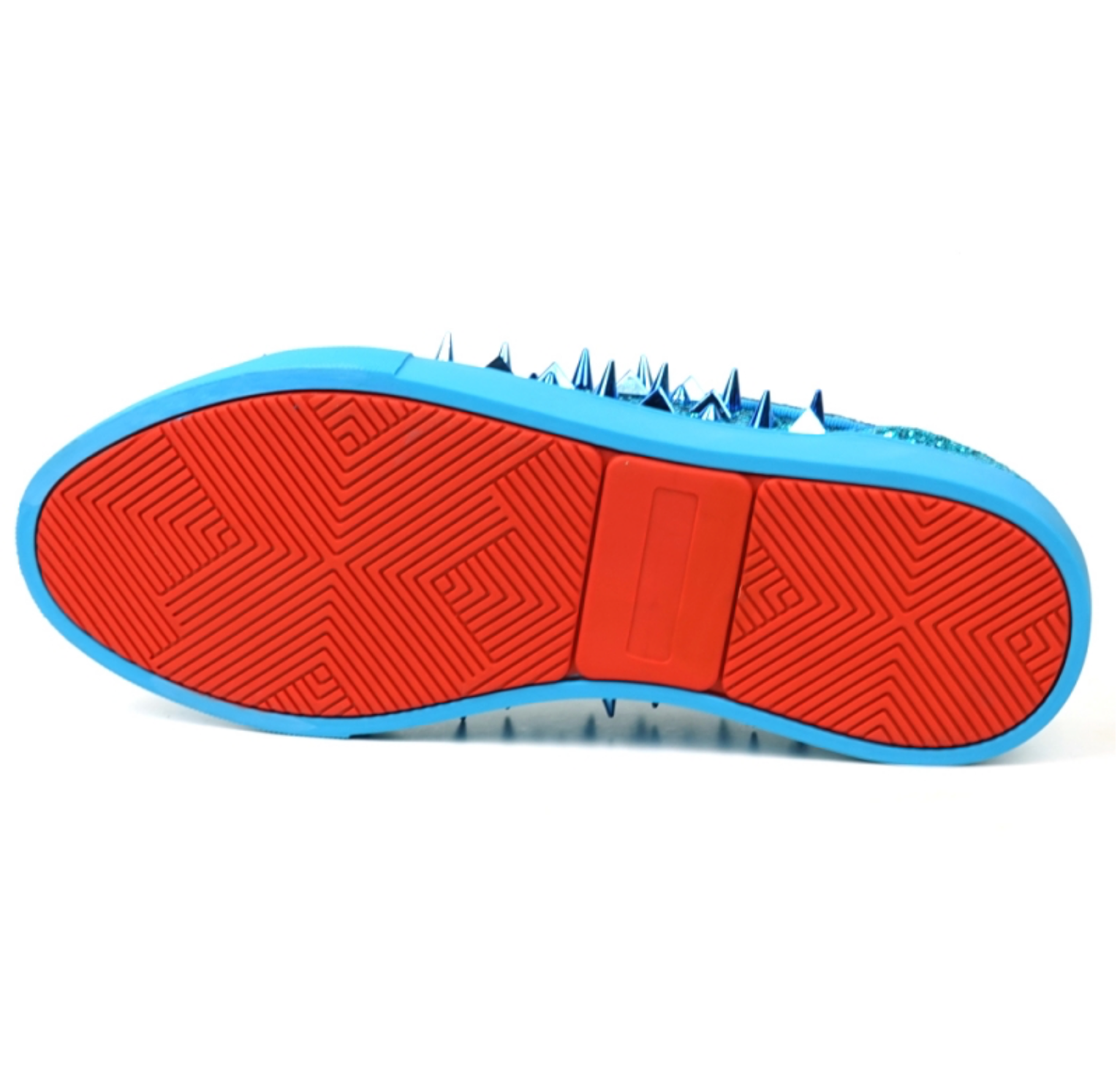 Blue Glitter Blue Spikes Low Cut Sneaker Encore by Fiesso - Grooveman Music