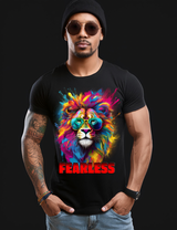 Lion Fearless Art Exclusive T-Shirts | Grooveman Music TM - Grooveman Music