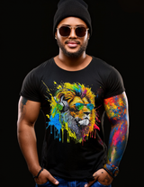 Rhinestones T Shirt Lion Jamaican Exclusive | Grooveman Music TM - Grooveman Music