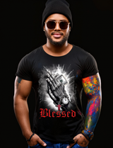 Hands Pray Blessed Art Exclusive T-Shirts | Grooveman Music TM - Grooveman Music