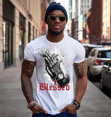 Hands Pray Blessed Art Exclusive T-Shirts | Grooveman Music TM - Grooveman Music