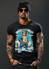 Rhinestones T Shirt Teddy Blue Car Exclusive | Grooveman Music TM - Grooveman Music