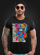 Rhinestones T Shirt Teddy Unstoppable Exclusive | Grooveman Music TM - Grooveman Music