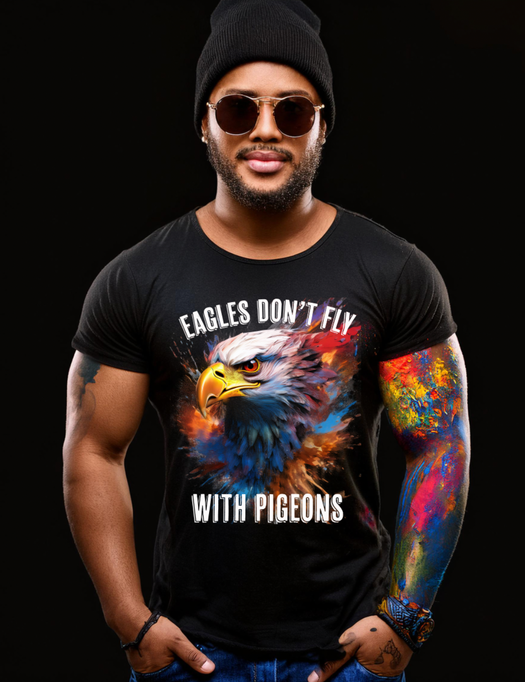 Eagles Don't Fly with Pigeons Art T-Shirts | GM TM