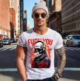 Skull Fuck You Red Roses Art T-Shirts | GM TM