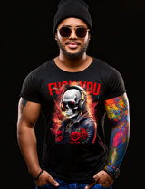 Skull Fuck You Red Roses Art T-Shirts | GM TM