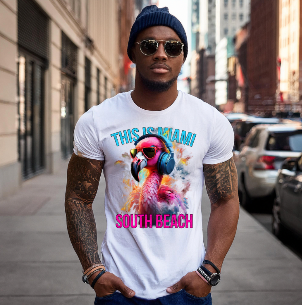 Flamingo This is Miami Art T-Shirts | GM TradeMark