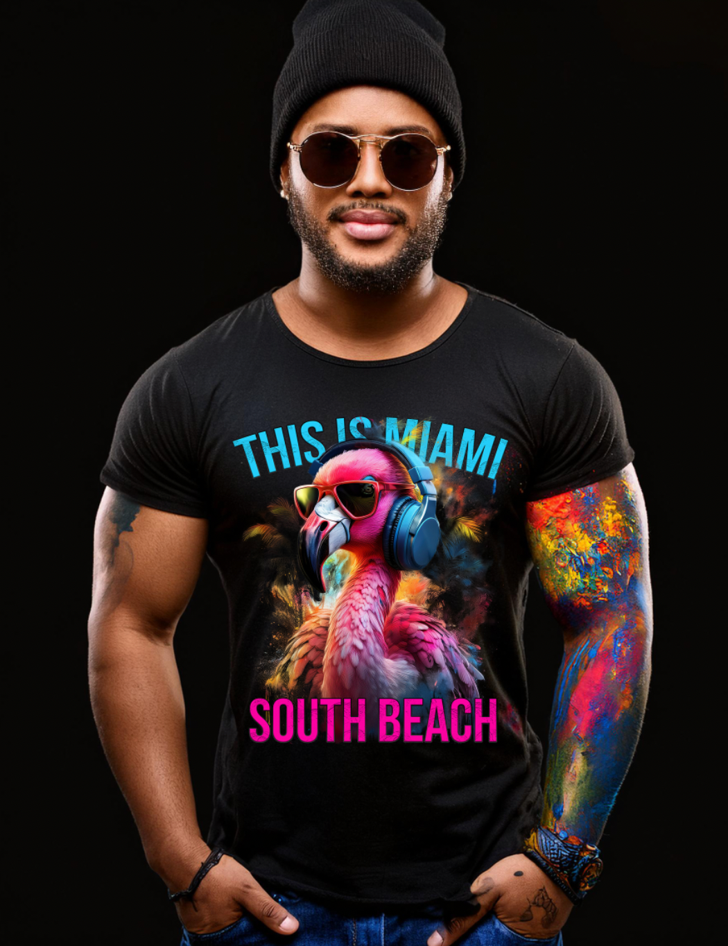 Flamingo This is Miami Art T-Shirts | GM TradeMark