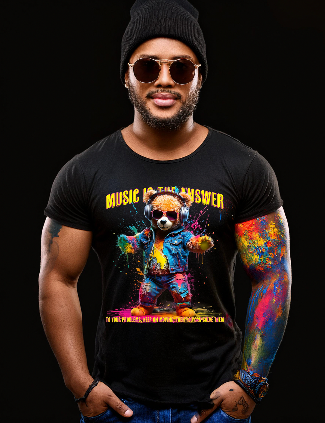 Teddy Music is the Answer Art T-Shirts | GM Trademark