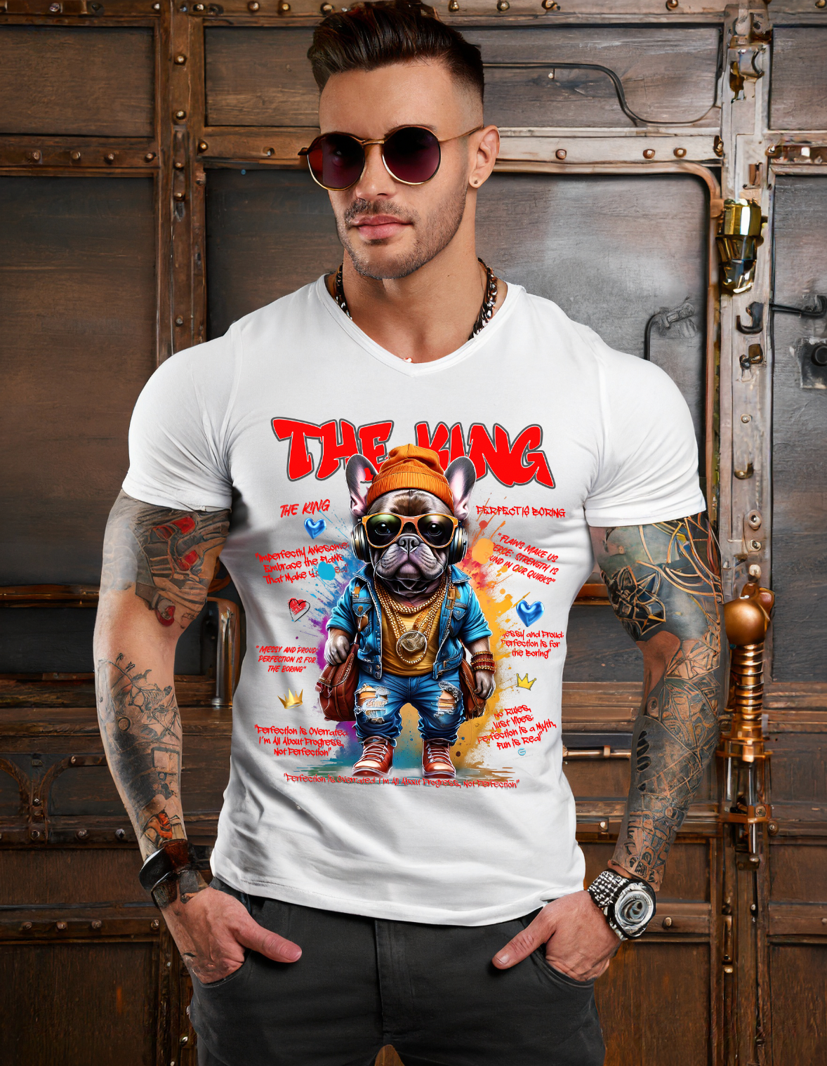 Frenchie The King Art T-Shirts | GM Trademark