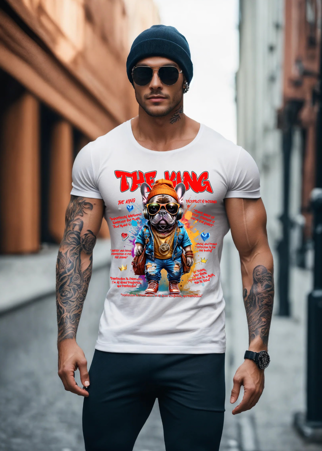 Frenchie The King Art T-Shirts | GM Trademark