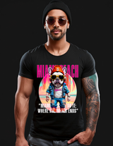 Frenchie Miami Art T-Shirts | GM TradeMark