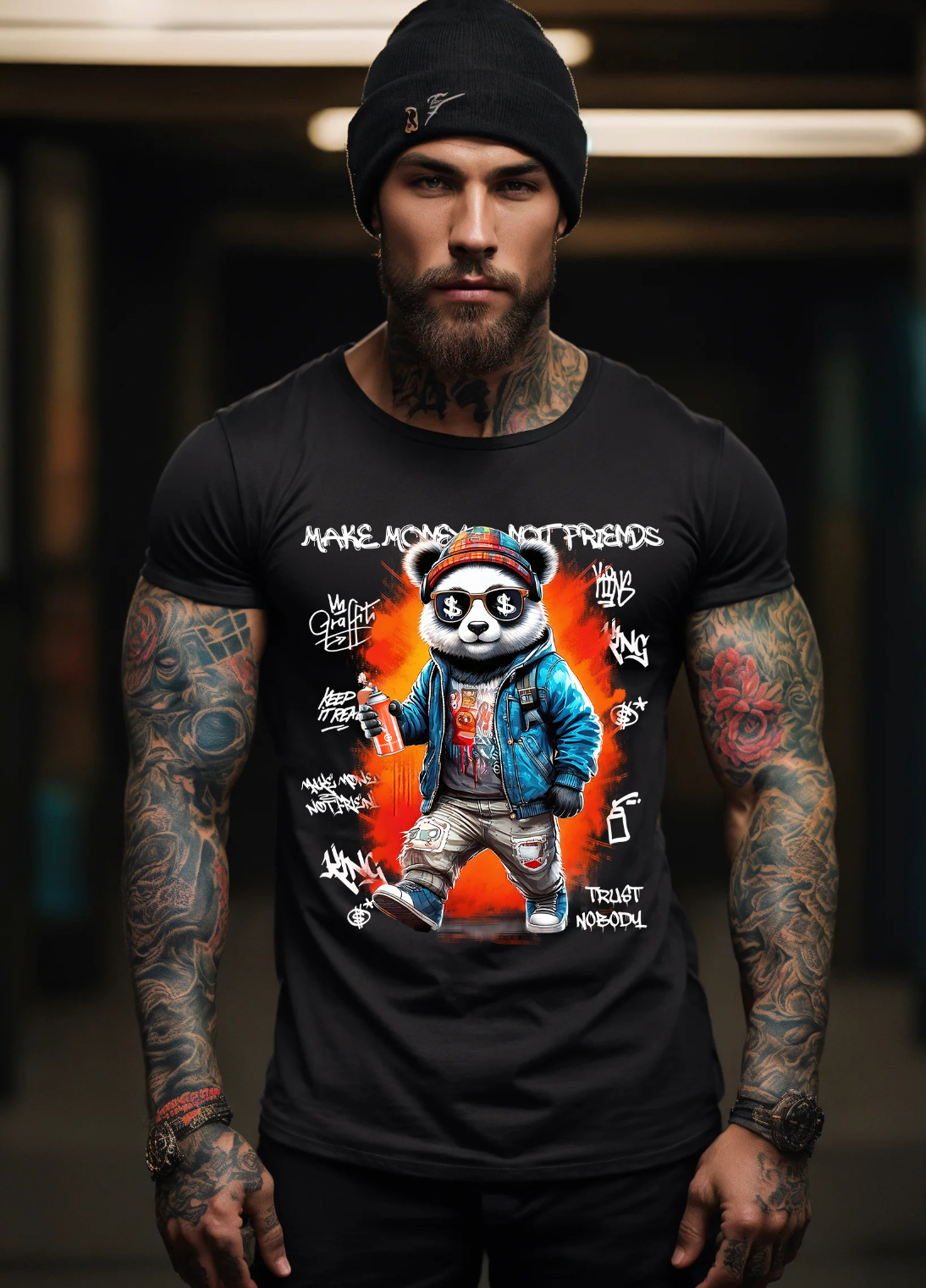 Panda Make Money Art T-Shirts | GM Trademark