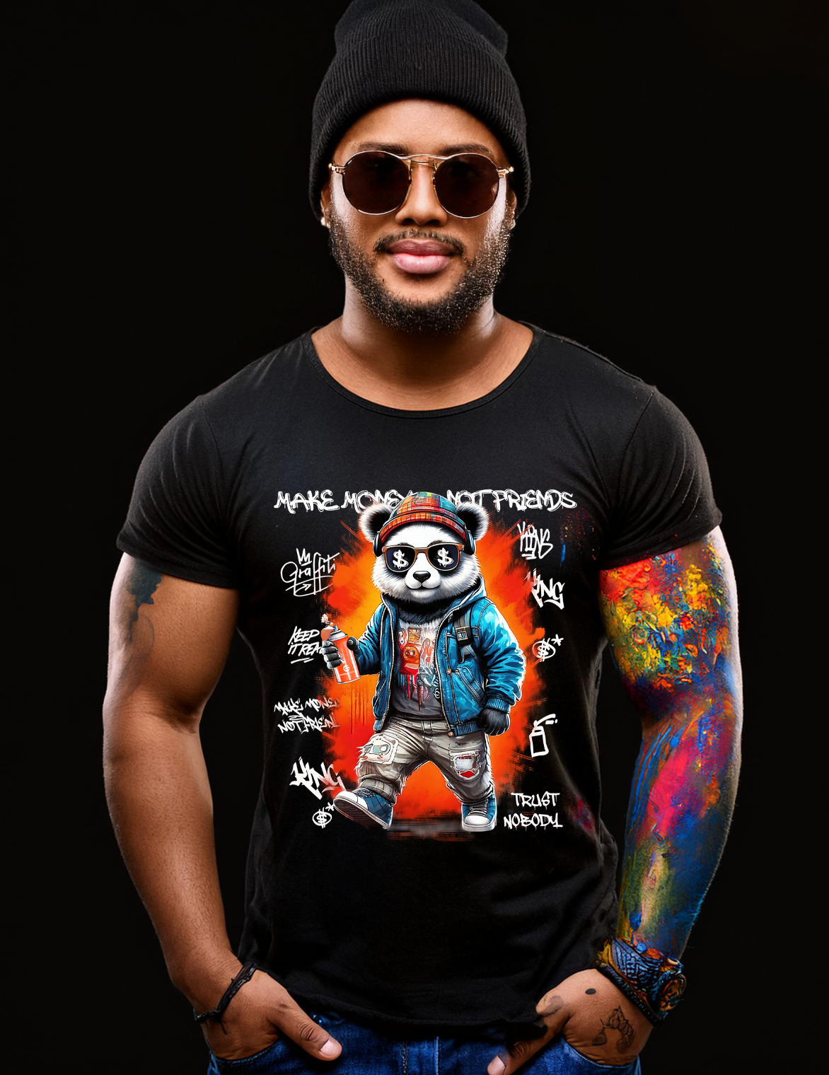 Panda Make Money Art T-Shirts | GM Trademark