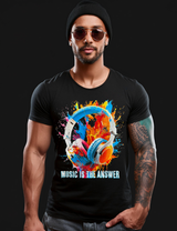 Rhinestones T Shirt Music is the Answer Exclusive | Grooveman Music TM