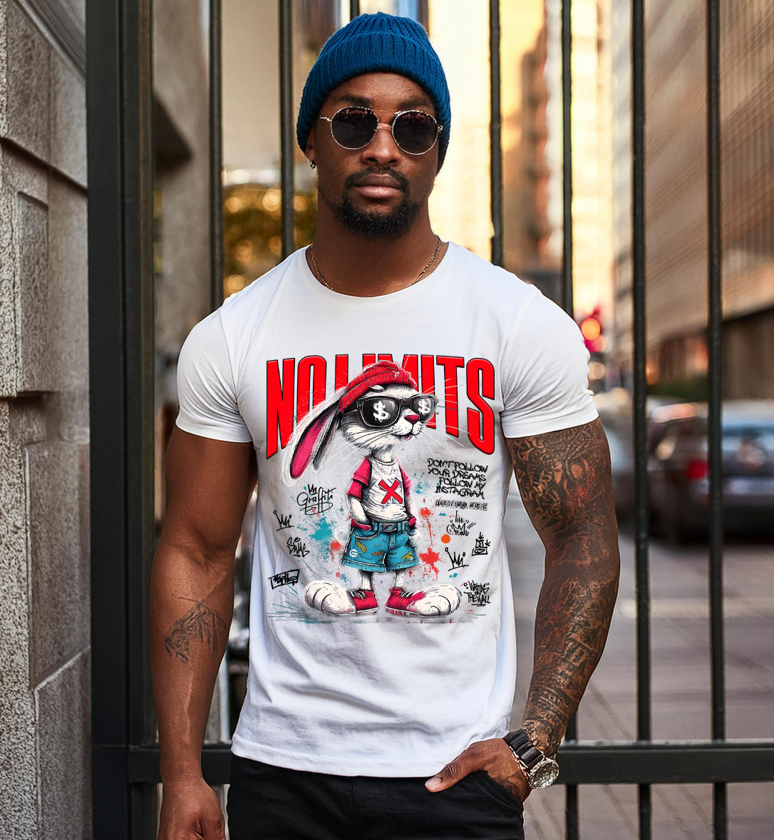 Bunny No Limits Art T-Shirts | GM Trademark