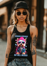 Yorkie Stressed Depressed  Art Tank Top | GM TM