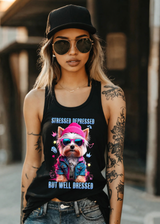 Yorkie Stressed Depressed  Art Tank Top | GM TM