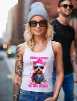 Yorkie Stressed Depressed  Art Tank Top | GM TM