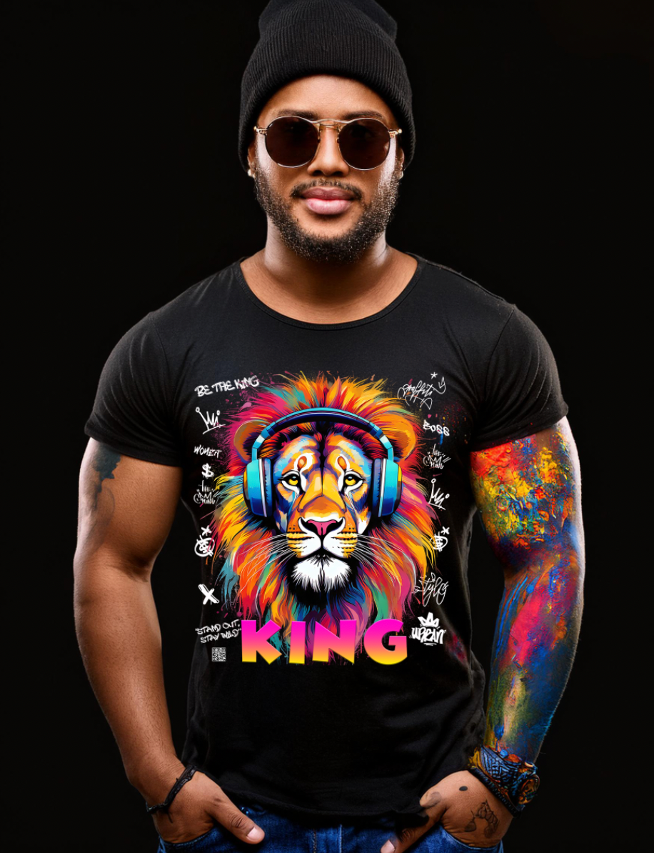 Lion King Colorful Art T-Shirts | GM Trademark