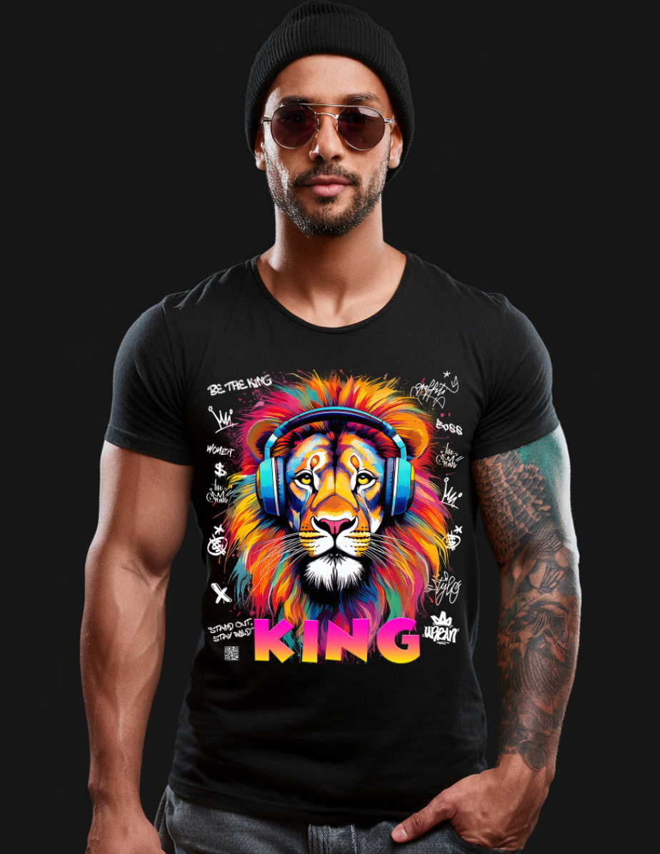 Lion King Colorful Art T-Shirts | GM Trademark