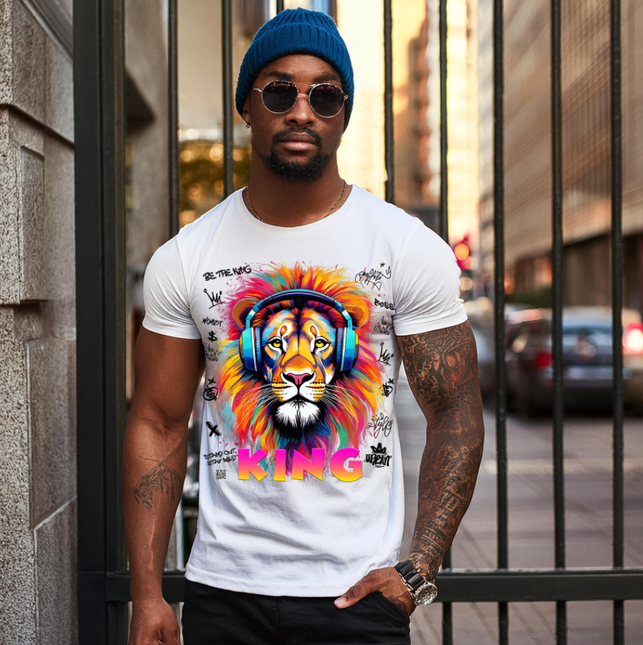 Lion King Colorful Art T-Shirts | GM Trademark