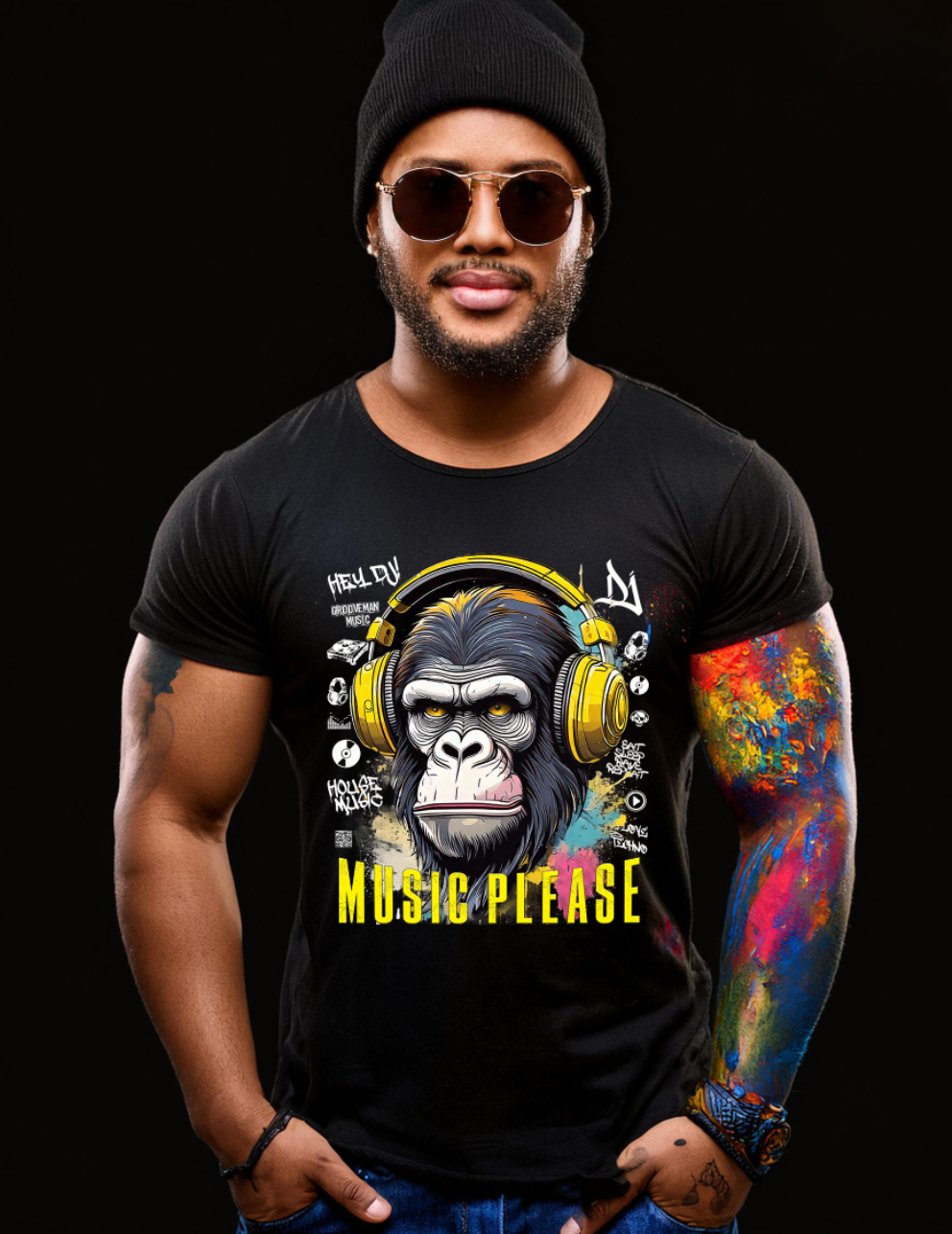 Ape Music Please Art T-Shirts | GM Trademark