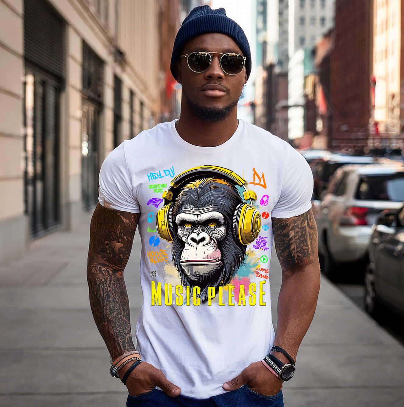 Ape Music Please Art T-Shirts | GM Trademark