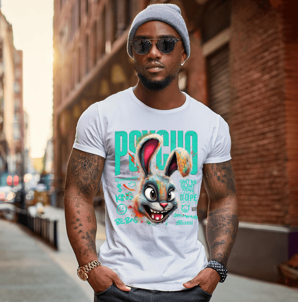 Bunny Be Bad Art T-Shirts | GM Trademark