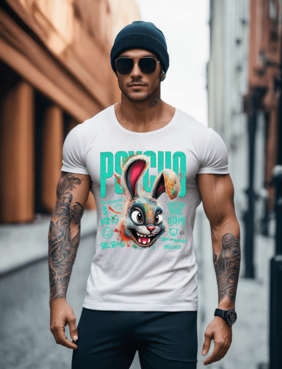 Bunny Be Bad Art T-Shirts | GM Trademark