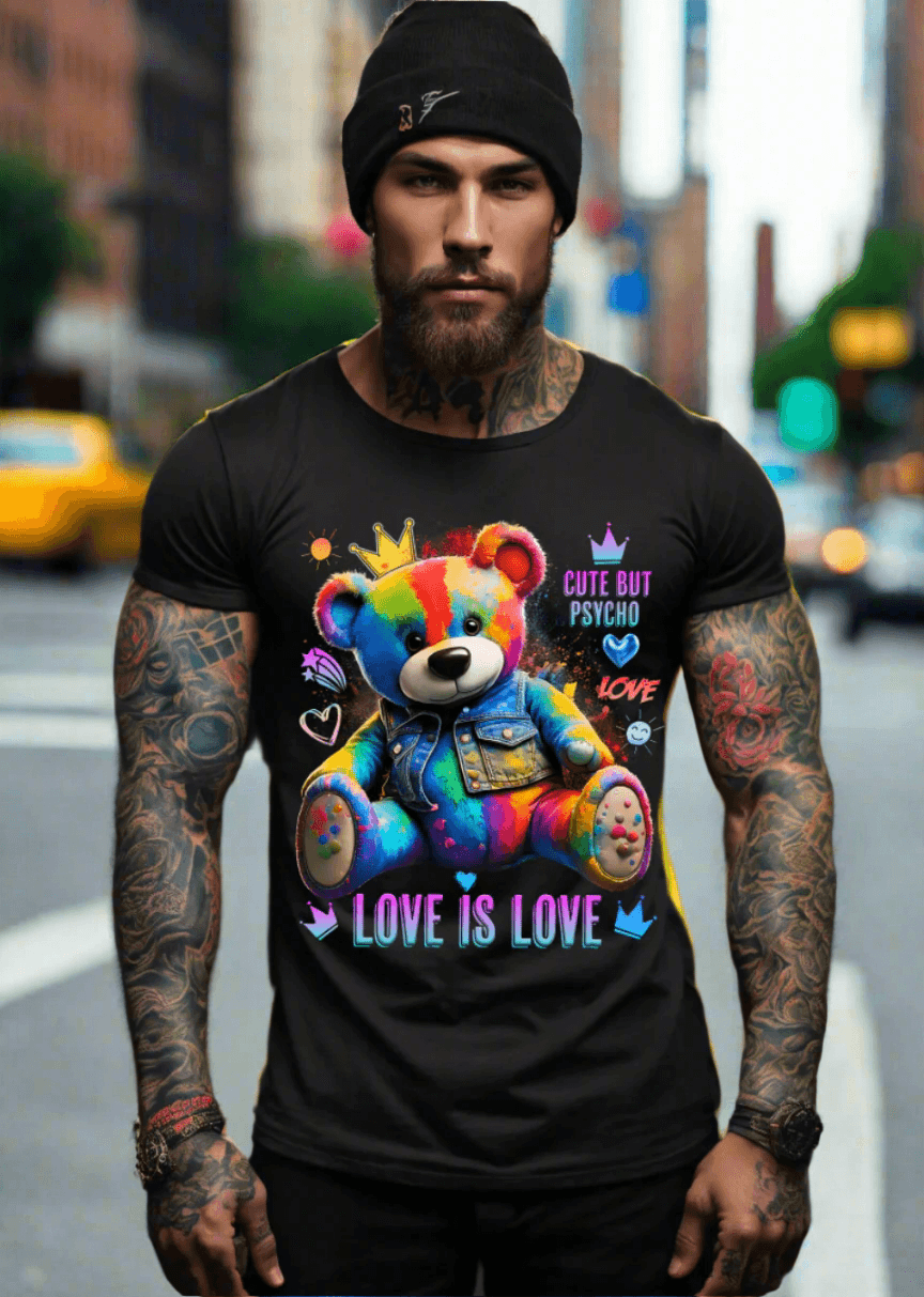 Teddy Love is Love Art T-Shirts | GM Trademark