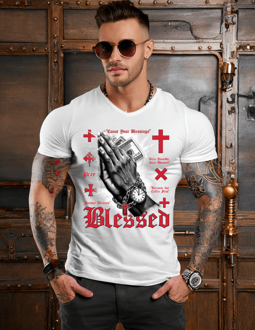 Hands Pray Forever Blessed Art Exclusive T-Shirts | GM TM