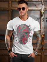 Rhinestones T Shirt Skull Neon Pink Exclusive |GM Trademark